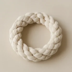 Braided Cotton Tug Ring Toy