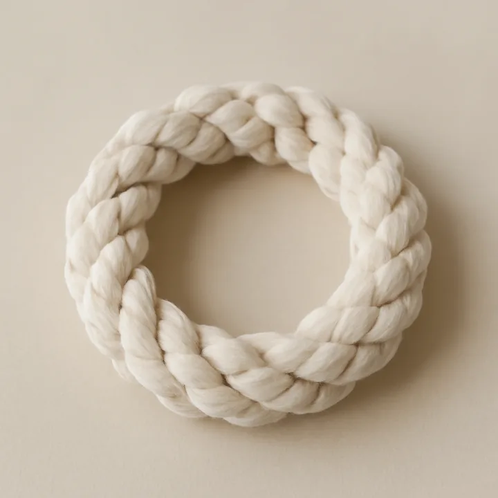 Braided Cotton Tug Ring Toy