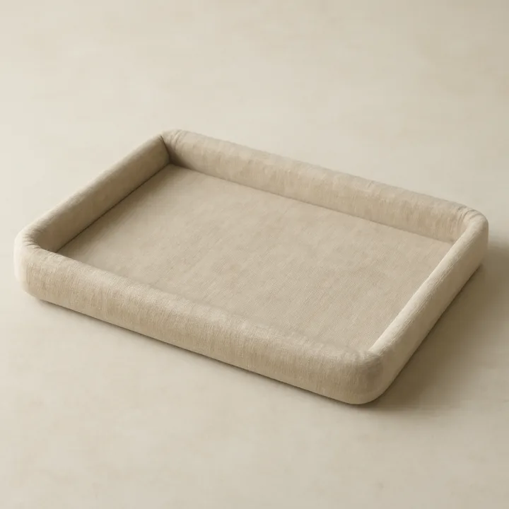 Linen Pet Feeding Tray Mat