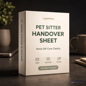 Pet Sitter Handover Sheet